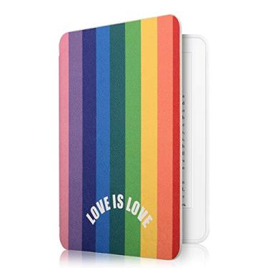 Imagem de Capa Kindle Paperwhite 10a geração (2019) WB - Ultra Leve à Prova D'aguá Sensor Magnético Silicone Flexível - Love is Love