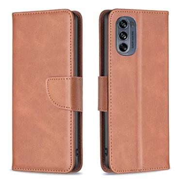 Imagem de For Motorola Moto G62 Lambskin Texture Leather Phone Case