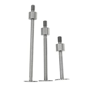 Imagem de suxing Pontos de contato planos para medidor de profundidade do relógio comparador 0,4 mm de espessura 8 mm de diâmetro rosca M2,5 (um conjunto)