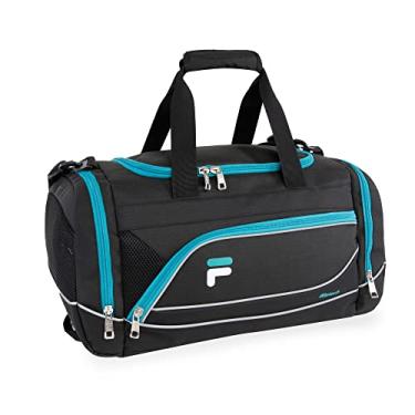 Imagem de Fila Bolsa esportiva esportiva Sprinter de 48 cm, preta/azul-petróleo, Preto/azul-petróleo, Bolsa esportiva esportiva de 48,26 cm (19") Sprinter
