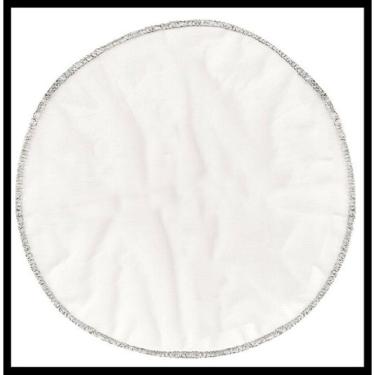 Imagem de 10 Cobre Jarra 25cm De Diâmetro Branco Com Borda Prata