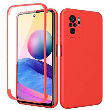 Imagem de Capa à prova de choque de proteção total 360 para Xiaomi Redmi Note 10 9 8 Pro Max 10S 9A 9C Mi 11 Filme de tela frontal de silicone líquido traseiro, T2, para Redmi Note10 Pro