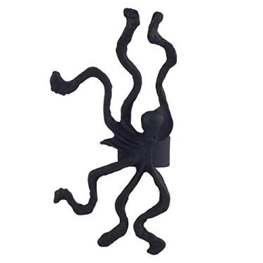 Imagem de Lux Accessories Polvo Preto Longo Tentáculos Estiloso Moderno Punhos de Orelha