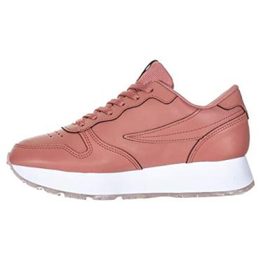 Tenis fila euro jogger wedge 2024 sl feminino - rosa e dourado