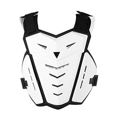 Imagem de Aosiyp colete de proteção, colete protetor de motociclista, jaqueta protetora durável para motociclistas, motoqueiro, acrobacias de corrida armadura peitoral (branco)