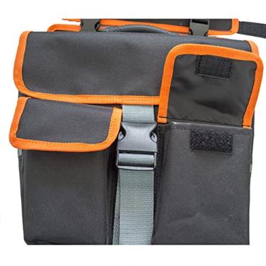 Imagem de JAMBHALA Mensageiro Saco de Bicicleta Compras Commute Longo Passeio Viagem Pendurado Saco Equipamento Com Decoração Reflexiva e Bolso Grande (Faixa de overlay laranja)