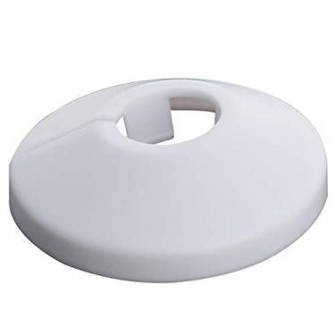 Imagem de Bettomshin Encaixe 1,27 cm de diâmetro flange tubo de água decoração cobertura de tubo branco radiador pp plástico 13 mm coleira de guarnição para decoração de tubo de parede 1 peça