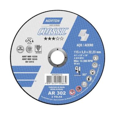 Imagem de Disco Corte Classic 115X3.0X22.23 Ar302 Norton 66252842710