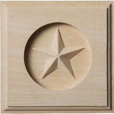 Imagem de Ekena Millwork Roseta Ros03X03AUAL, 8,9 cm L x 8,9 cm A x 1,5 cm P, Amieiro