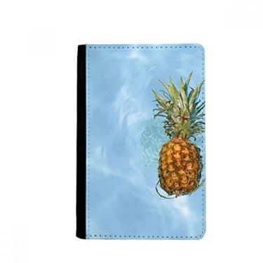 Imagem de Porta-passaporte com imagem de frutas tropicais de abacaxi fresco Notecase Burse carteira capa porta-cartão, Multicolor