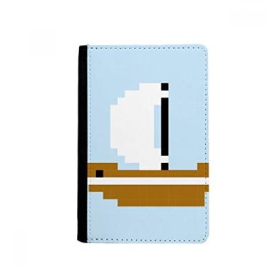 Imagem de Carteira de verão navio marinho pixel porta-passaporte Notecase Burse capa carteira porta-cartão, Multicolor