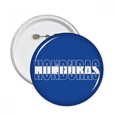 Imagem de Broche redondo com nome da bandeira do país de Honduras, broches, emblema, acessório, decoração, 5 peças