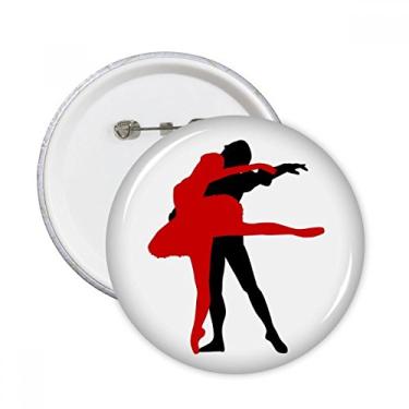Imagem de Emblema para decoração de dueto de dança social com alfinetes redondos, broches, botões, 5 peças