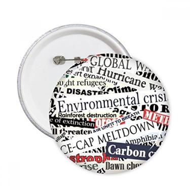 Imagem de Emblema de fundo com estampa de veias de revista, alfinetes redondos, botões, decoração de acessório, 5