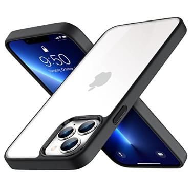 Imagem de ORIbox Capa para iPhone 12 Pro Max, capa de telefone fina para iPhone 12 Pro Max 6,7 polegadas, fina, à prova de choque, anti-queda, translúcido, fosco, não amarelado