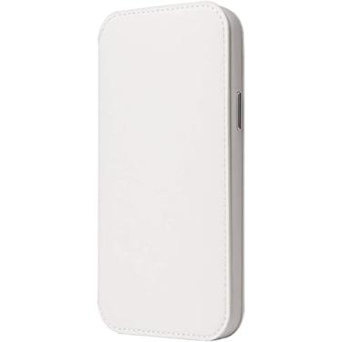 Imagem de MAALYA Capa de couro para iPhone 12/12Pro 6,1 polegadas, capa de proteção à prova de choque com flip retrô ultrafina de couro genuíno com suporte e slots de cartão (cor: branco)