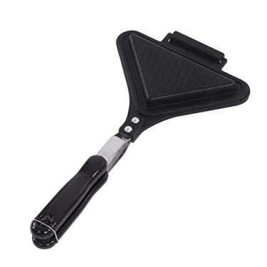 Imagem de Sanduicheira,Sanduicheira Dupla Face Em Forma De Triângulo Com Alça, Multifuncional Antiaderente Sanduicheira Grelhada, Para Cozinha Doméstica, 13,4 X 7,1 Pol.