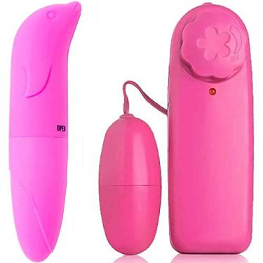 Imagem de Vibrador Feminino Ponto G Golfinho a Prova Dágua e Bullet Massageador Estimulador Clitóris Sex Shop
