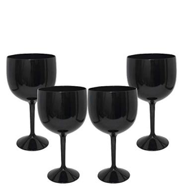 Imagem de Kit 4 Taças Gin Preto Acrílico