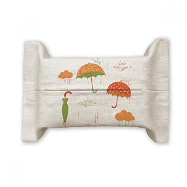 Imagem de Capa de papel para lenços faciais para chuva, chuva, chuva, gotejamento, bolsa de linho de algodão
