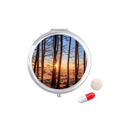 Imagem de Caixa de pílulas Dark Forestry Science Nature Scenery Pocket Medicine Storage Box Dispenser Recipiente