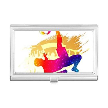 Imagem de Porta-cartões de visita Cheered Football Player Bicycle Kick