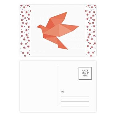 Imagem de Origami Pássaro Vermelho Estampa abstrata Natal Flor Celebração Cartão Postal Cartão Bênção