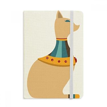 Imagem de Caderno Egito com estampa de totem de gato oficial, capa dura de tecido, diário clássico
