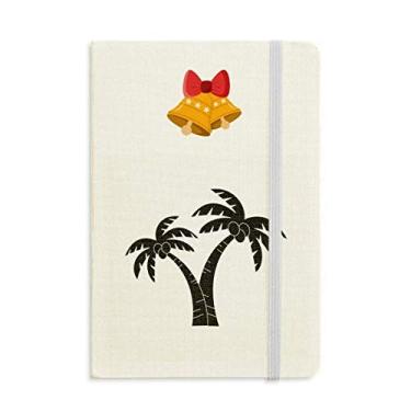 Imagem de Caderno de desenho de plantas de coqueiro, caderno de praia, com sino