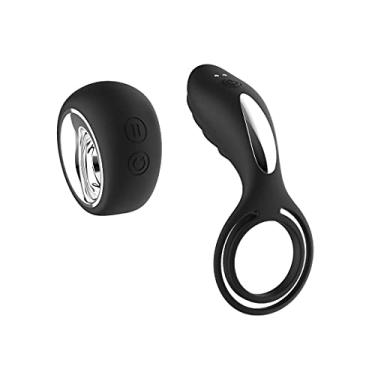 Imagem de Vibrador Galo Anéis 12 Modo de Frequências Clitóris Estimulação Masculino Erótico Zatla Shop (Preto)