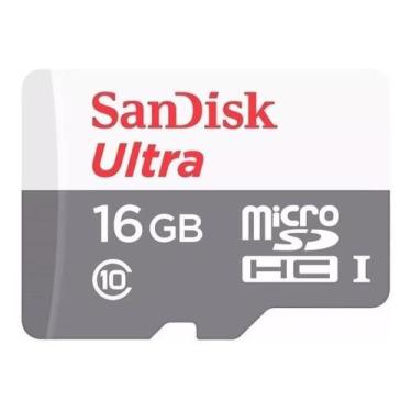 Imagem de Cartão Memória Sandisk Sdsquns Ultra Com Adaptador Sd 16Gb