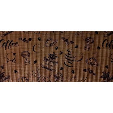 Imagem de Tapete Antiderrapante Trop Café Expresso 43cm x 130cm KAPAZI