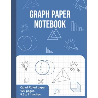Imagem de Graph Paper Notebook: Math notebook , 120 Quad Ruled 4x4 Pages , Extra Large size, 8.5 x 11 inches , Gifts for Math Lovers , Graph Paper Notebook for ... Classes , Collage & University Student.