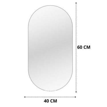 Imagem de Espelho Decorativo Oval Lapidado 60X40 Cm Moderno - Espelho Cebrac