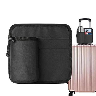 Imagem de saco de bebida de viagem de bagagem - Porta-bebidas mãos-livres | Itens essenciais de viagem dobráveis para voar, bolsa de armazenamento de passagens aéreas com cordão ajustável, Puchen