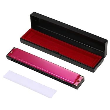 Imagem de SIMBAE Gaita de gaita de 24 furos profissional harpa armonica chave de C 24 furos polifonia boca diatônica órgão com estojo para blues folk jazz pop para estudante estudante professor presente iniciante