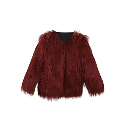 Imagem de Beziun Jaqueta feminina falsa x:li casaco inverno dia de neve grosso quente moda roupas...