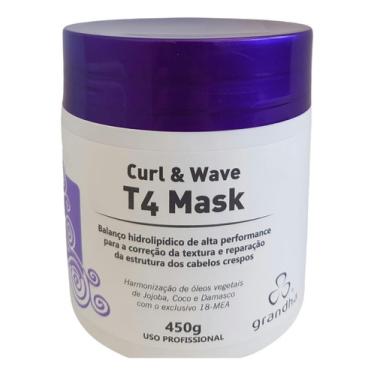 Imagem de Máscara T4 Mask Curl & Wave - 450g Curl & Wave T4 Mask 450G Grandha Cabelos Crespos