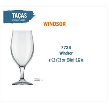 Imagem de 12 Taça Windsor 330ml - Cerveja - Nadir Figueiredo