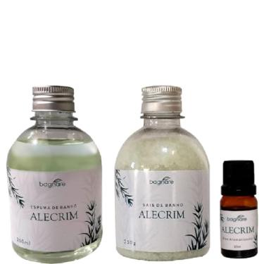 Imagem de Kit ALECRIM Espuma de banho + Sais de Banho + Essência Umidificador ALECRIM Banheira Hidromassagem