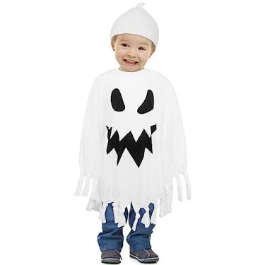 Imagem de Fantasia de fantasma infantil para bebês e meninas, fantasia de Halloween, capa de Halloween, roupas divertidas para cosplay de 9 a 18 meses