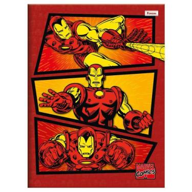 Imagem de Caderno Brochura 1/4 Marvel 80 Folhas - Homem De Ferro - Foroni