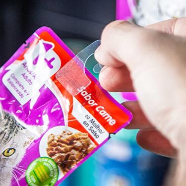 Imagem de NEOBRASIL - Hang Tab Flex Gancho Adesivo - Expositor para Loja, Gancho Expositório, Adesivo para Organização, Prateleiras e Gancheira - PET Reciclável - Transparente - Suportam 350gr - 1000un