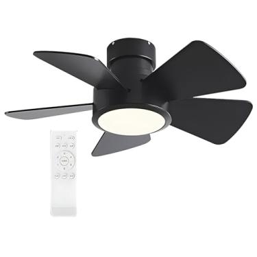 Imagem de Ventiladores De Teto Pequenos Com Luzes, Ventilador De Teto Com Controle Remoto, Ventilador De Teto Regulável Para Quarto De Pátio, Silencioso (Color : Style 4, Size : 30un)