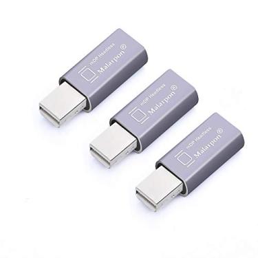 Imagem de Malarpon Mini emulador de exibição fantasma sem cabeça DispalyPort com luz azul para PC 4K Mini DP fictício (serve Headless 1080@60Hz-3840x2160@17Hz) 3P