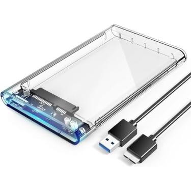 Imagem de ORICO 2139U3 Gaveta de disco rígido externo de 2,5 polegadas USB 3.0 para SATA III, sem ferramentas, transparente, para disco rígido de 2,5 polegadas cm, 7 mm, 9,5 mm SATA HDD SSD Max 6TB suporta UASP