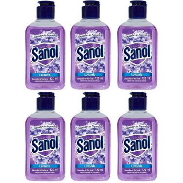 Imagem de Kit 6 Limpador Concentrado de Superfícies Aromatizante Lavanda Sanol