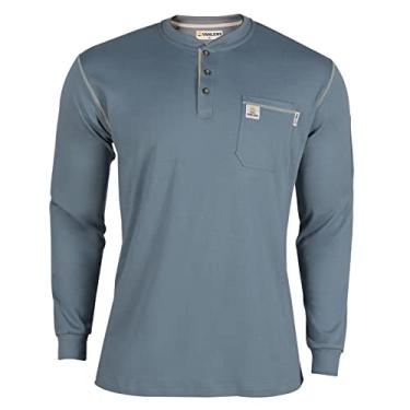 Imagem de VANLENS Camisas masculinas FR CAT2/HRC2 resistentes a chamas 184 g camisas leves de manga comprida retardantes de fogo, Areia, P