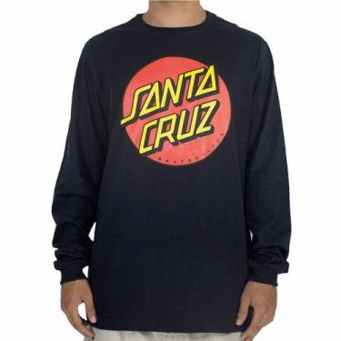Imagem de Camiseta Santa Cruz Manga Longa Classic Dot Preto