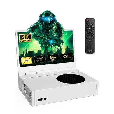 Imagem de DEPGI Monitor de jogos portátil 4K de 14 polegadas, tela IPS para Xbox Series S (não incluída) com controle remoto, monitor portátil com HDR10, AMD FreeSync, HDMI 2X para viagens internas e externas